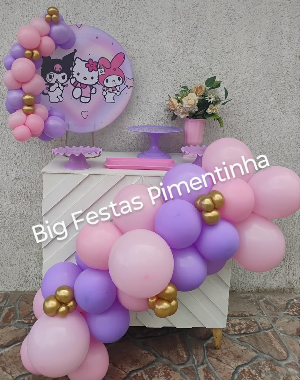 Kit Acessórios Hello Kity, My Melody E Kuromi - big festas pimentinha