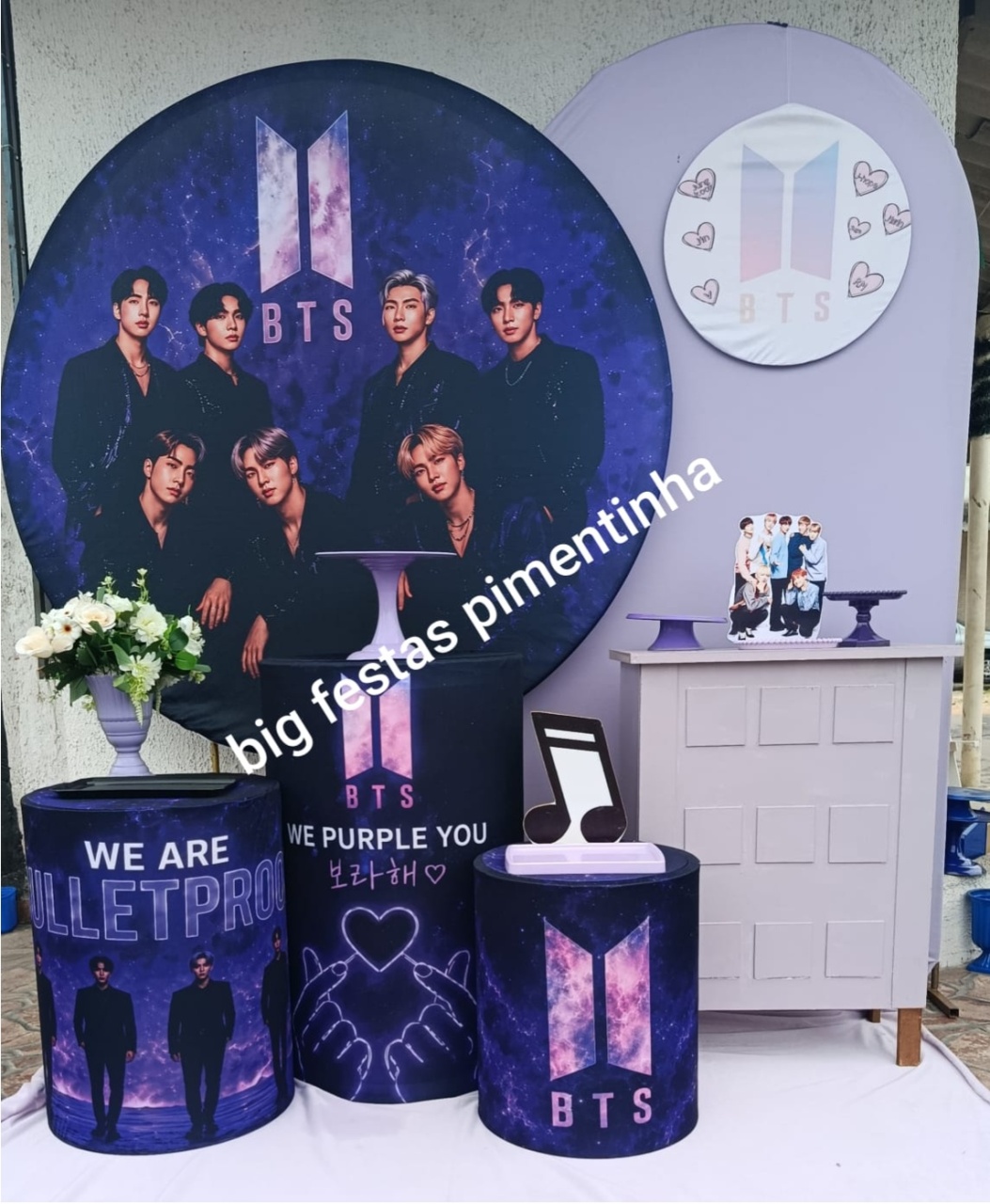 Kit Diamante Bts Lilas - big festas pimentinha