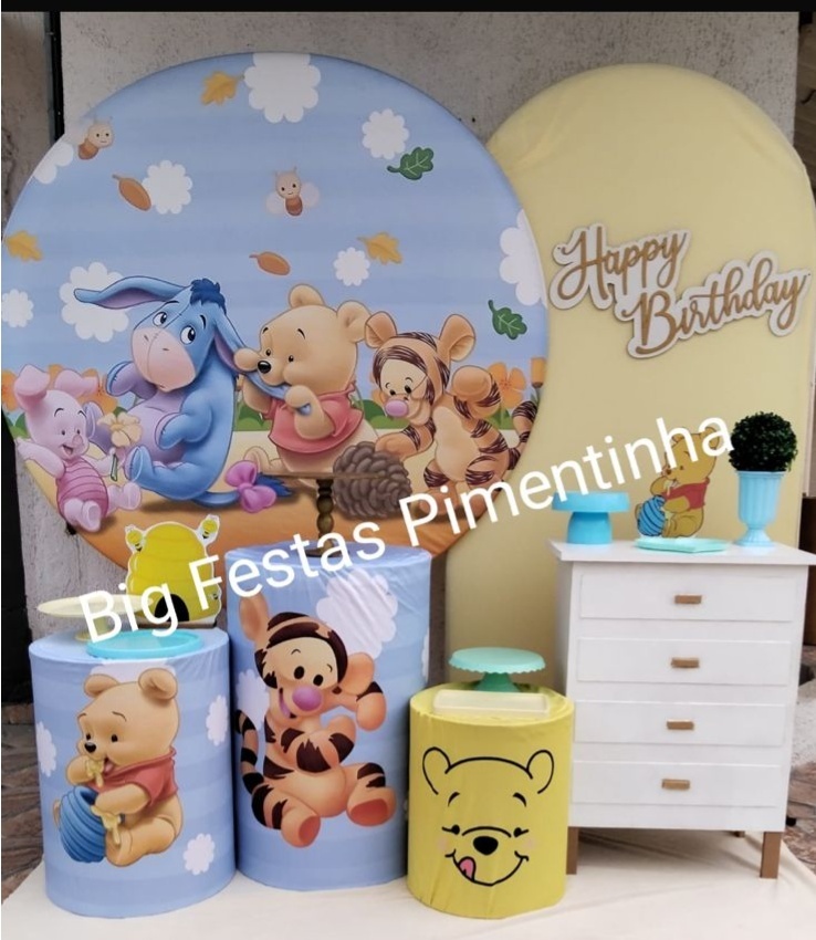 Kit Diamante Ursinho Pooh - big festas pimentinha