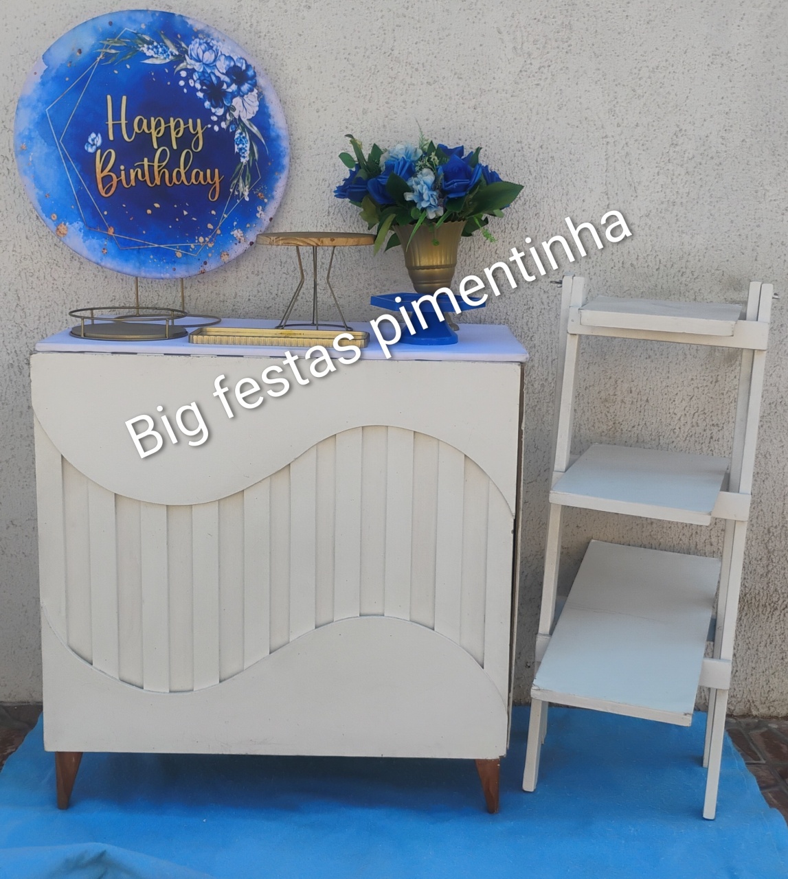 Kit Acessórios Azul 1 Heppy - big festas pimentinha