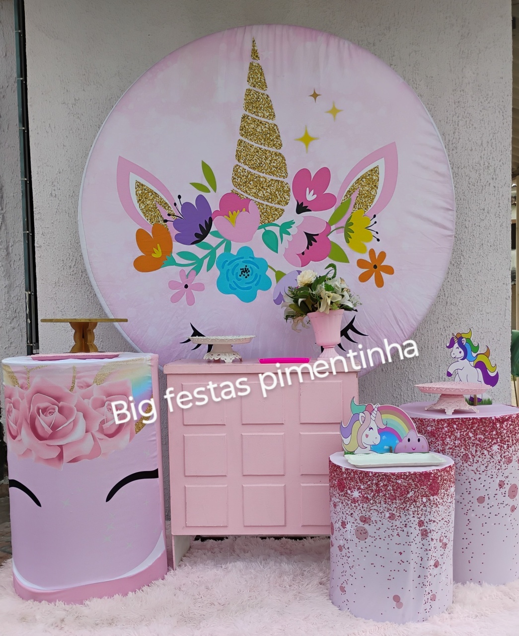 Kit Ouro Unicórnio - big festas pimentinha