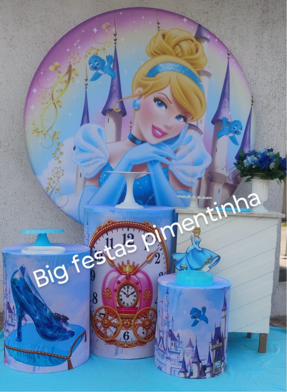 Kit Ouro Cinderela Novo Comoda - big festas pimentinha