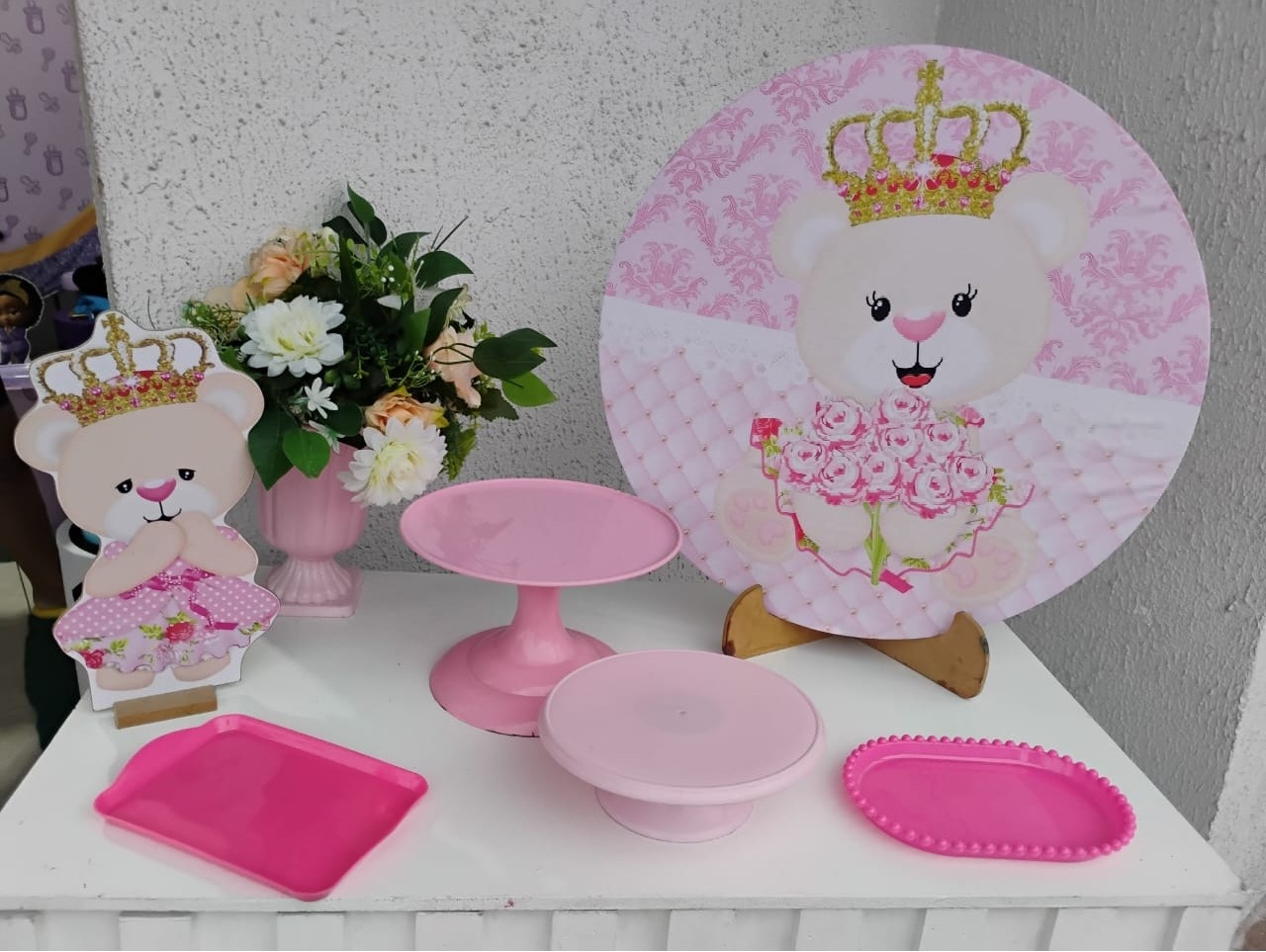 Kit Acessórios Ursinha Realeza - big festas pimentinha