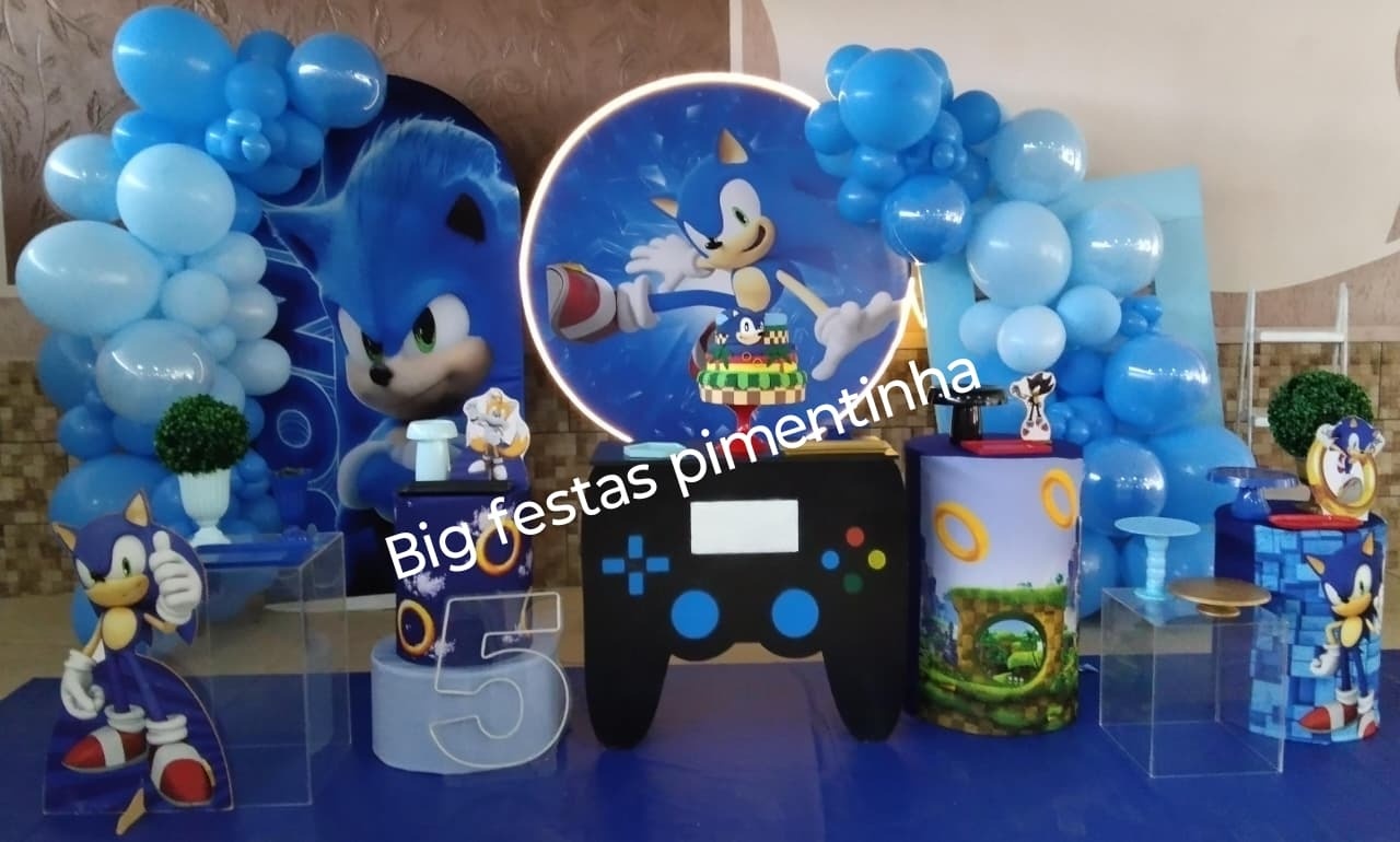 Decoração Sonic - big festas pimentinha