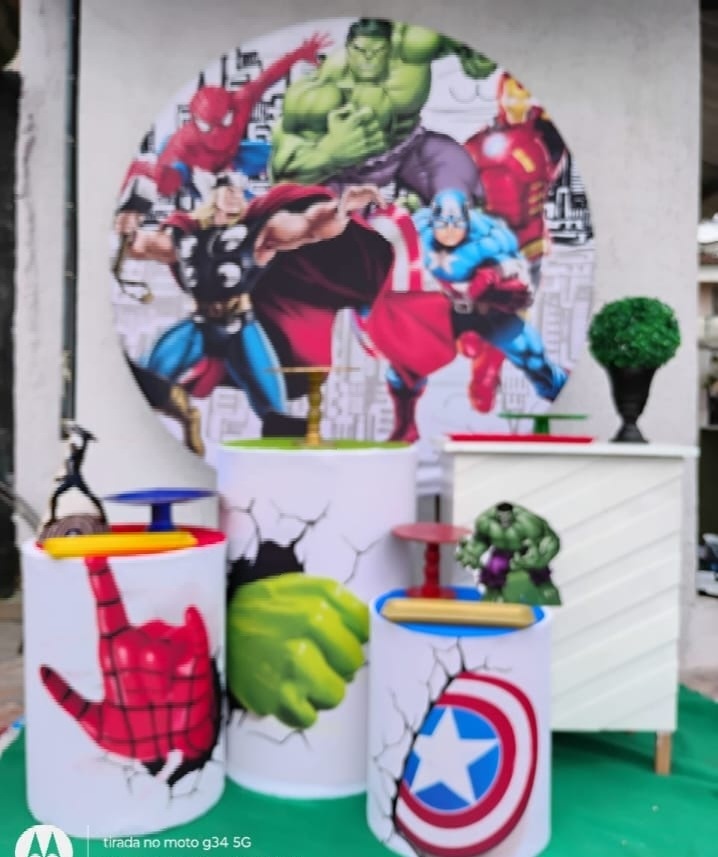Kit Ouro Vingadores Branco - big festas pimentinha