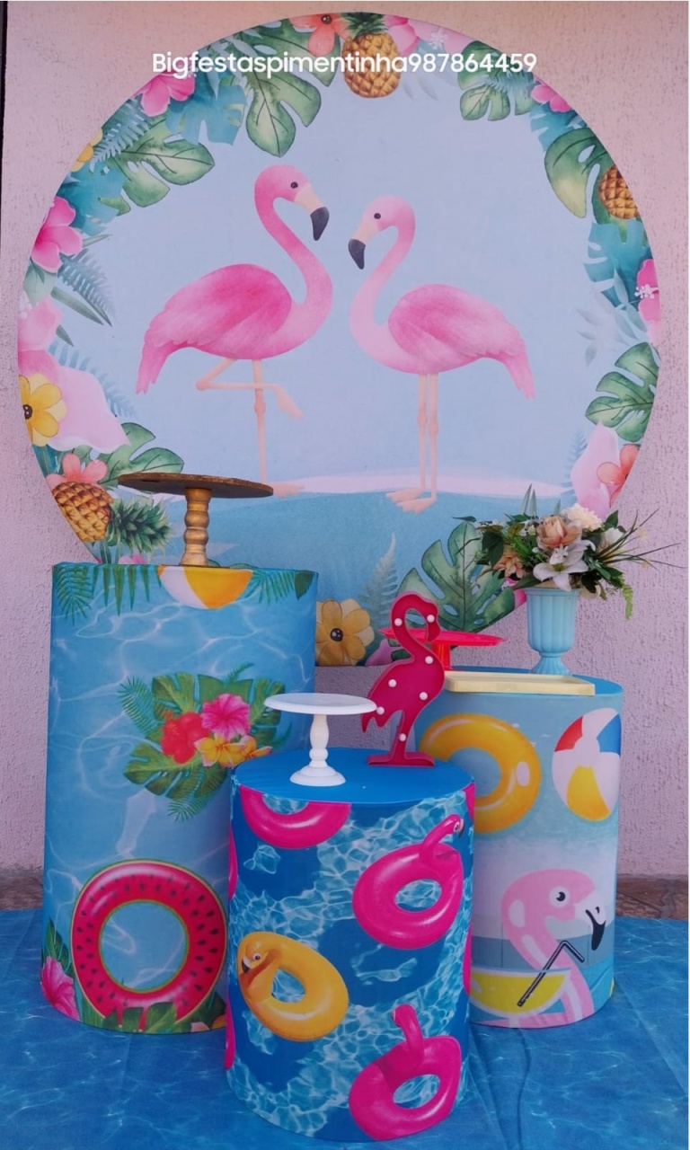 Kit Prata Flamingo - big festas pimentinha
