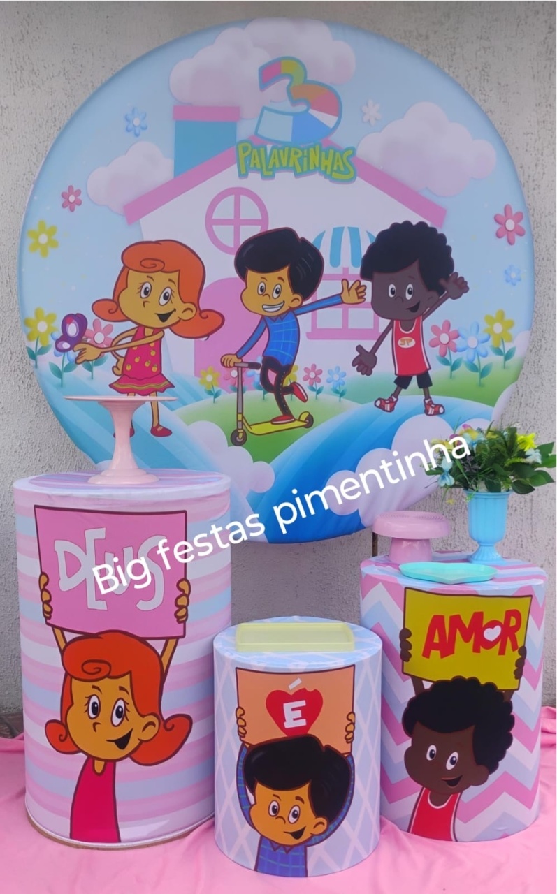 Kit Prata Tres Palavrinhas 1 - big festas pimentinha