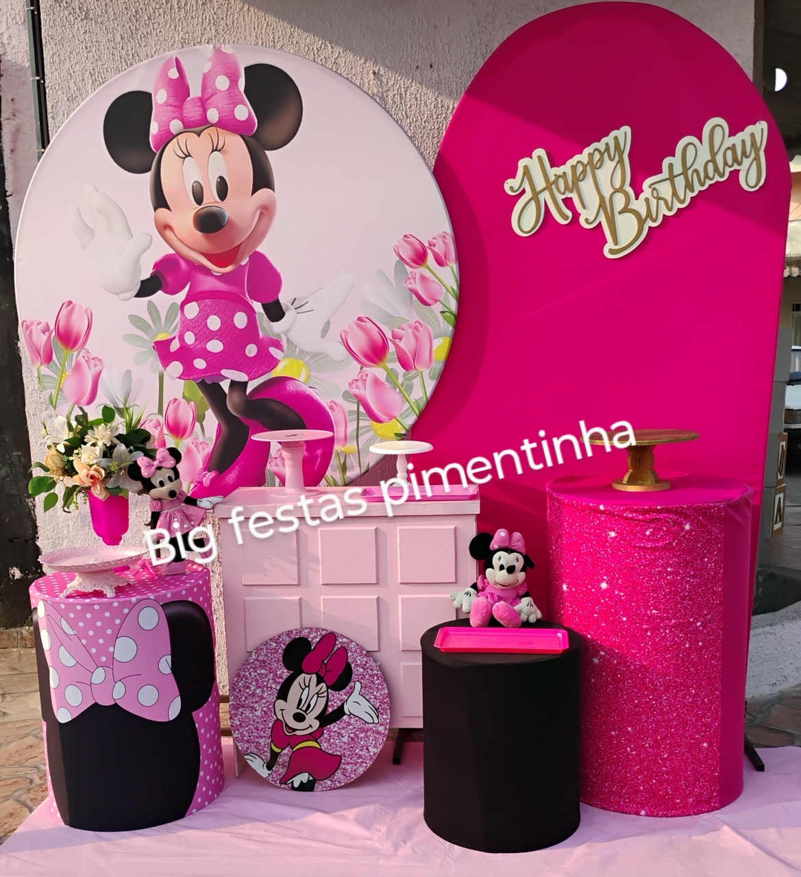 Kit Diamante Minnie Rosa 2 - big festas pimentinha