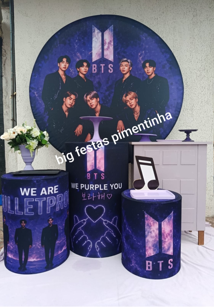 Kit Ouro Bts Lilas - big festas pimentinha