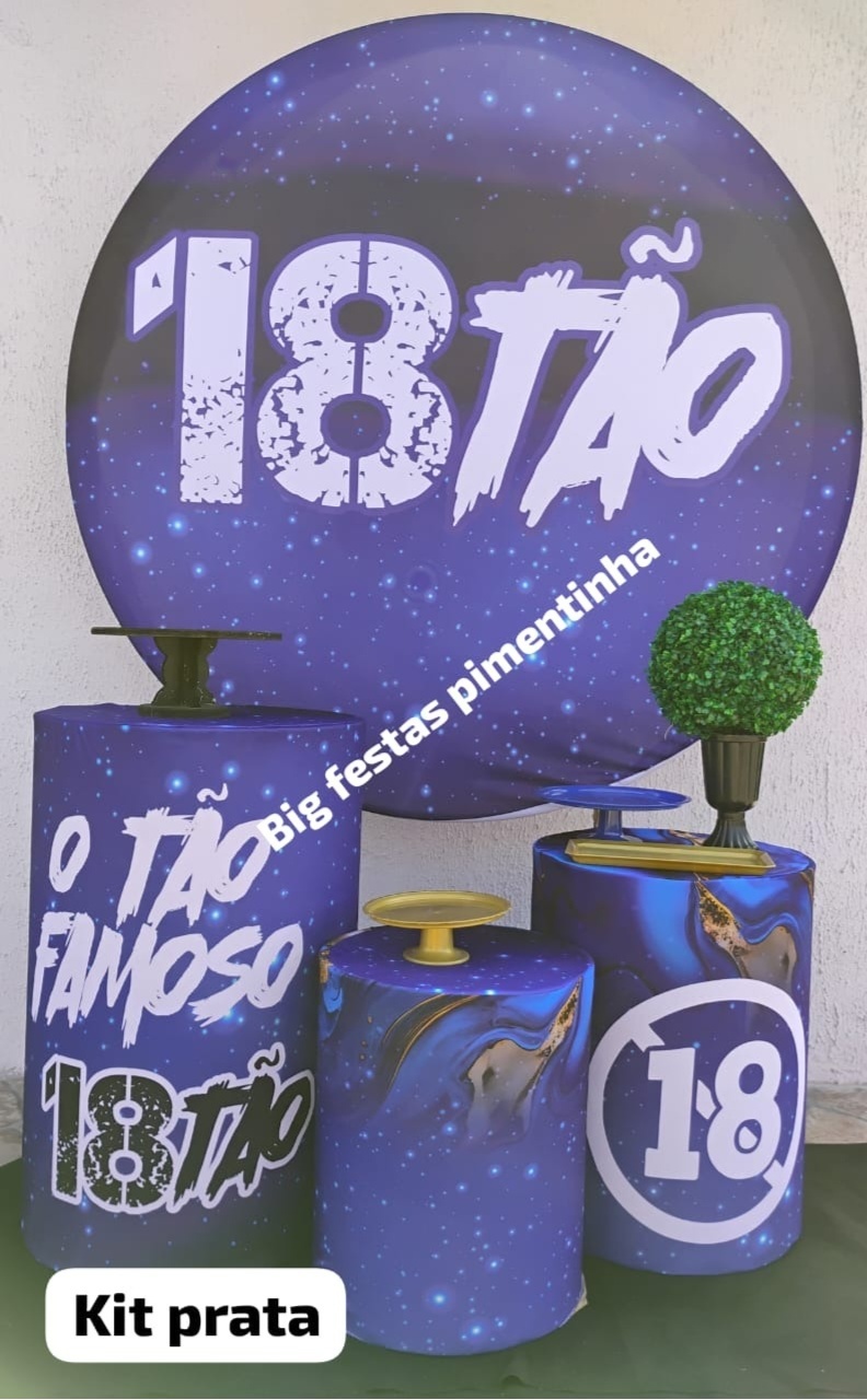 Kit Prata 18Tão - big festas pimentinha