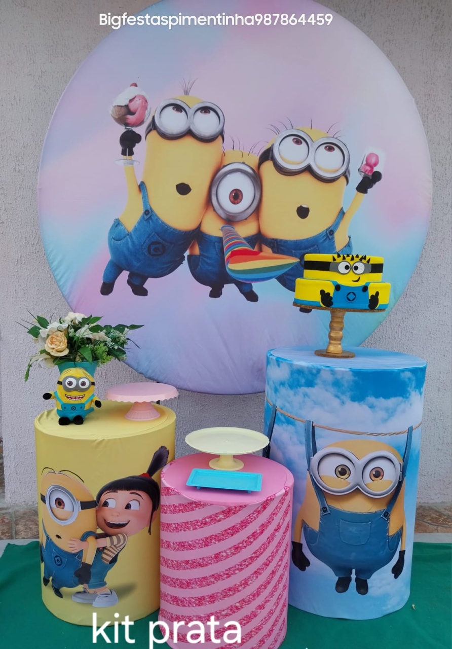 Kit Prata Minions 1 - big festas pimentinha