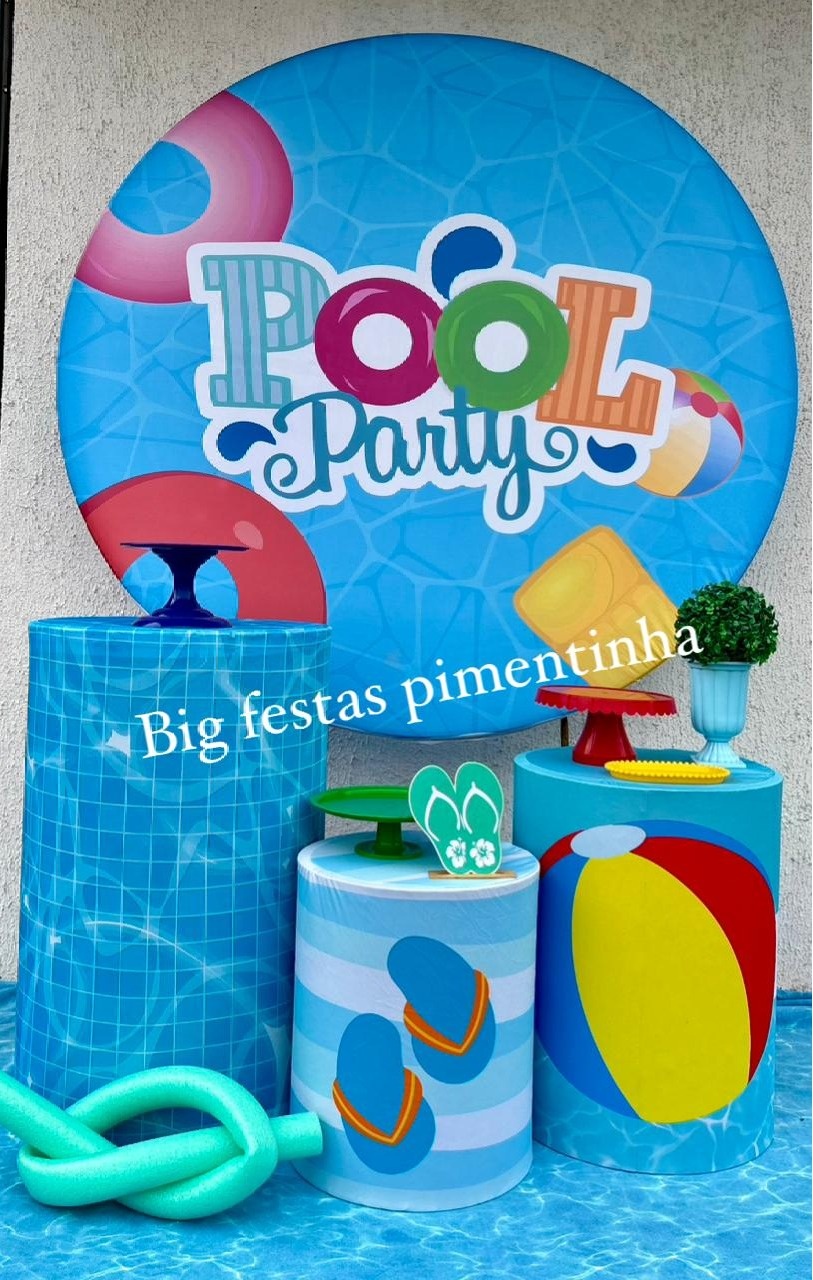 Kit Prata Pool Party 1 - big festas pimentinha