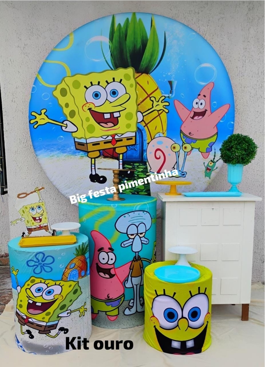 Kit Ouro Bob Esponja - big festas pimentinha