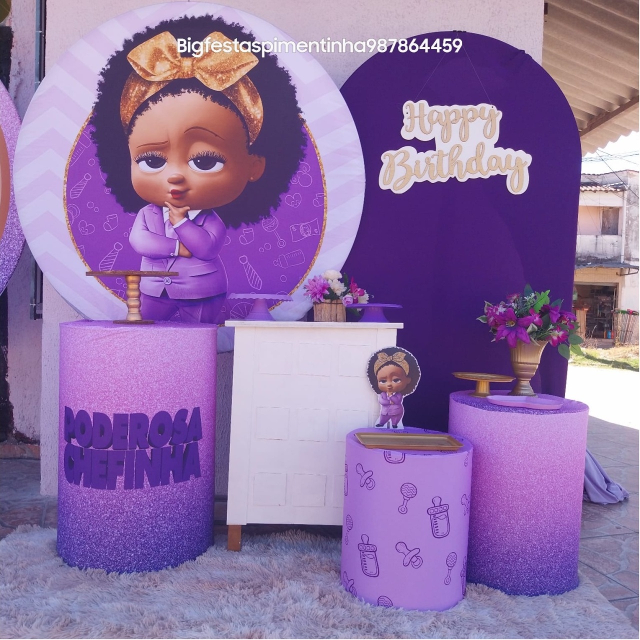 Kit Diamante Chefinha Lilas - big festas pimentinha