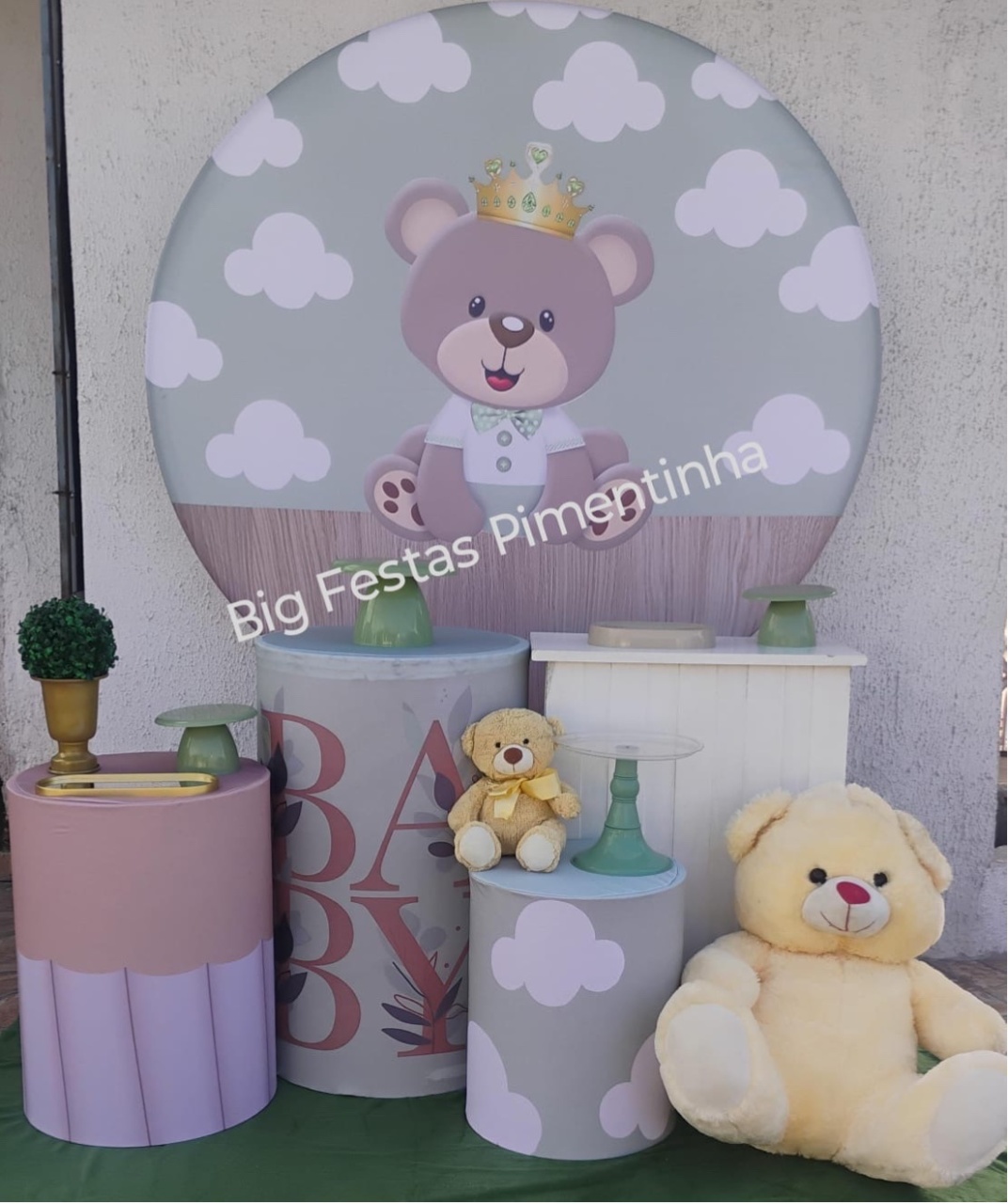 Kit Ouro Ursinho Baby - big festas pimentinha