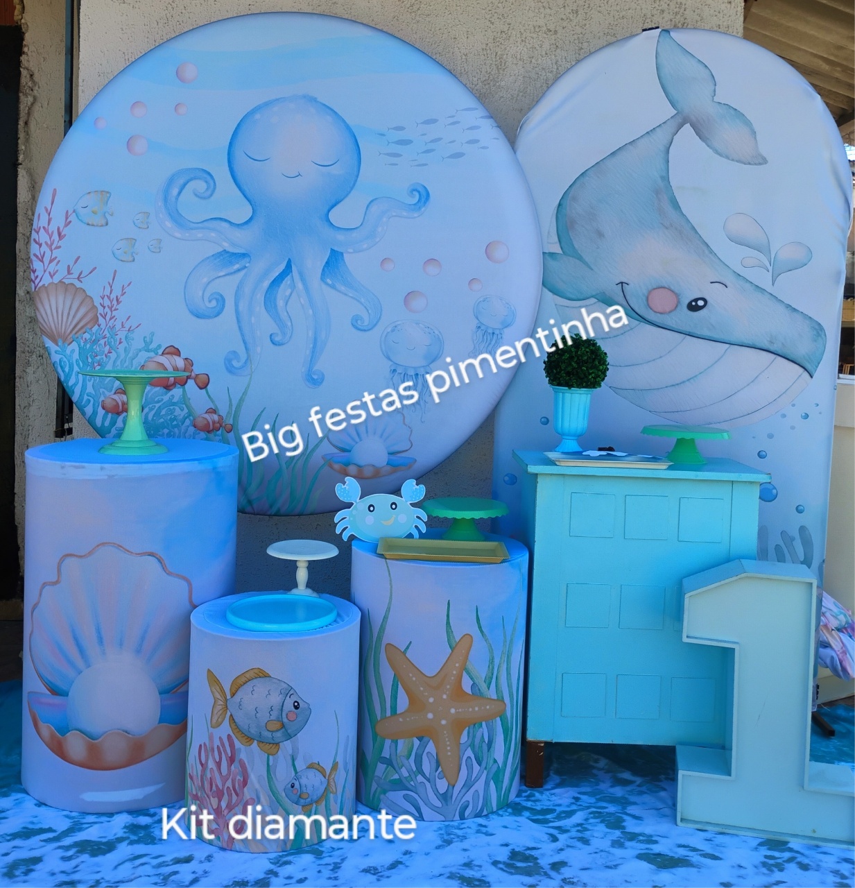 Fundo Do Mar Candy Kit Diamante 1 - big festas pimentinha