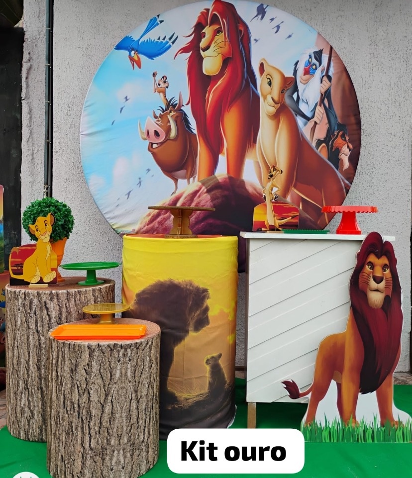 Kit Ouro Rei Leão E Simba  - big festas pimentinha