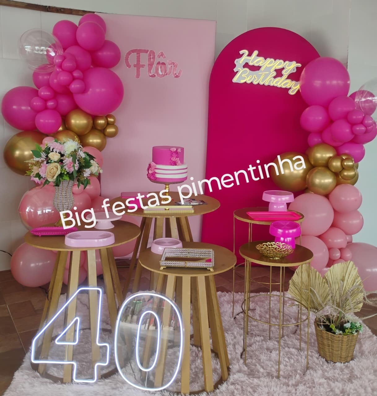 Decoraçaõ Rosa Pink - big festas pimentinha