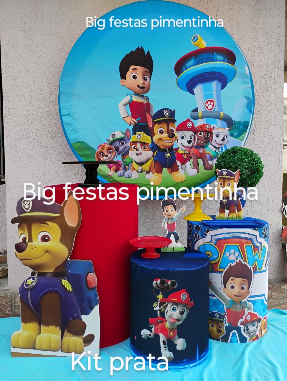 Kit Prata Patrulha Canina 3 - big festas pimentinha