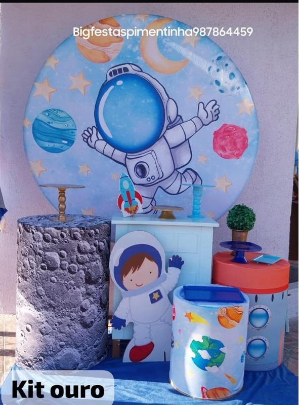 Kit Ouro Astronauta Claro - big festas pimentinha