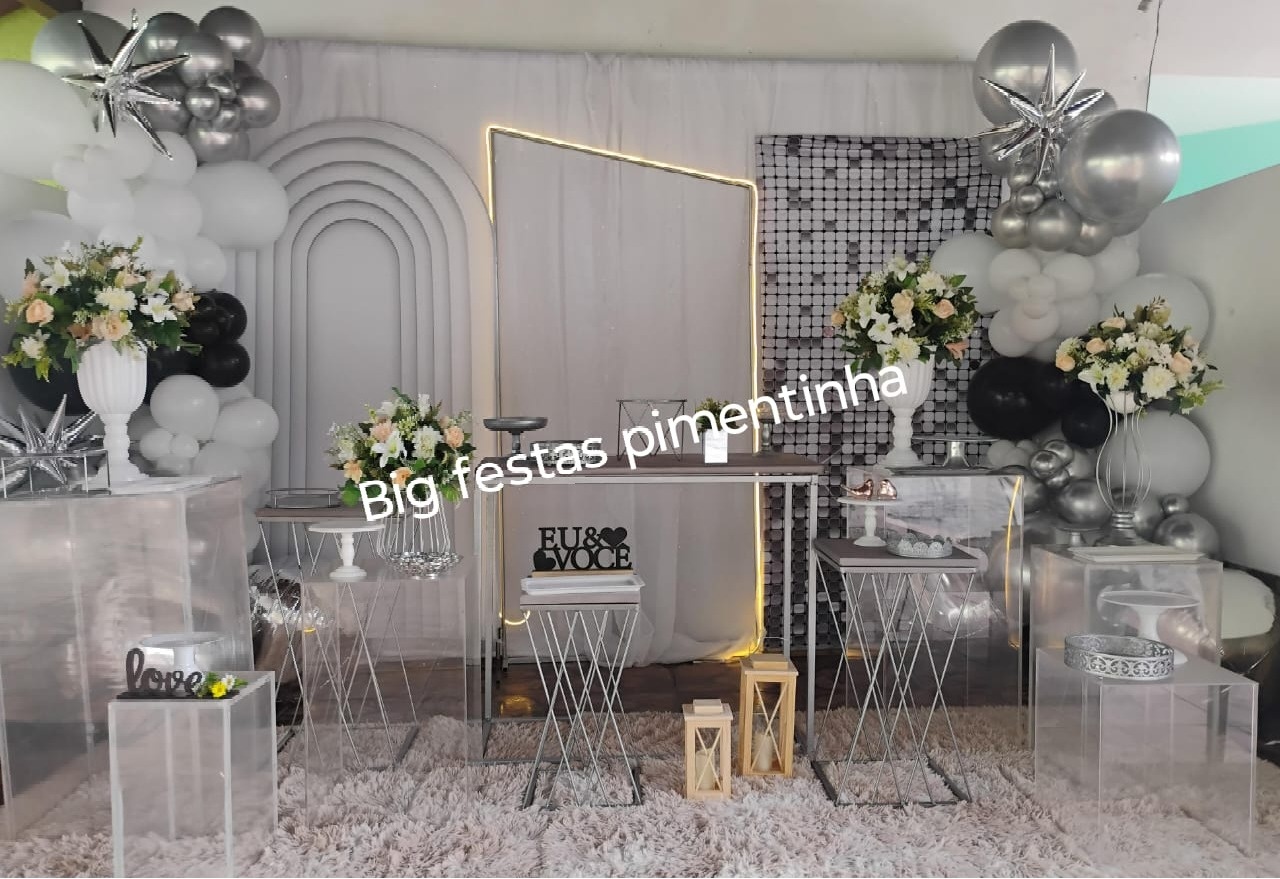Decoração Prata - big festas pimentinha