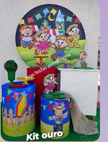 Kit Ouro Arraia Turma da Monica 1 - big festas pimentinha
