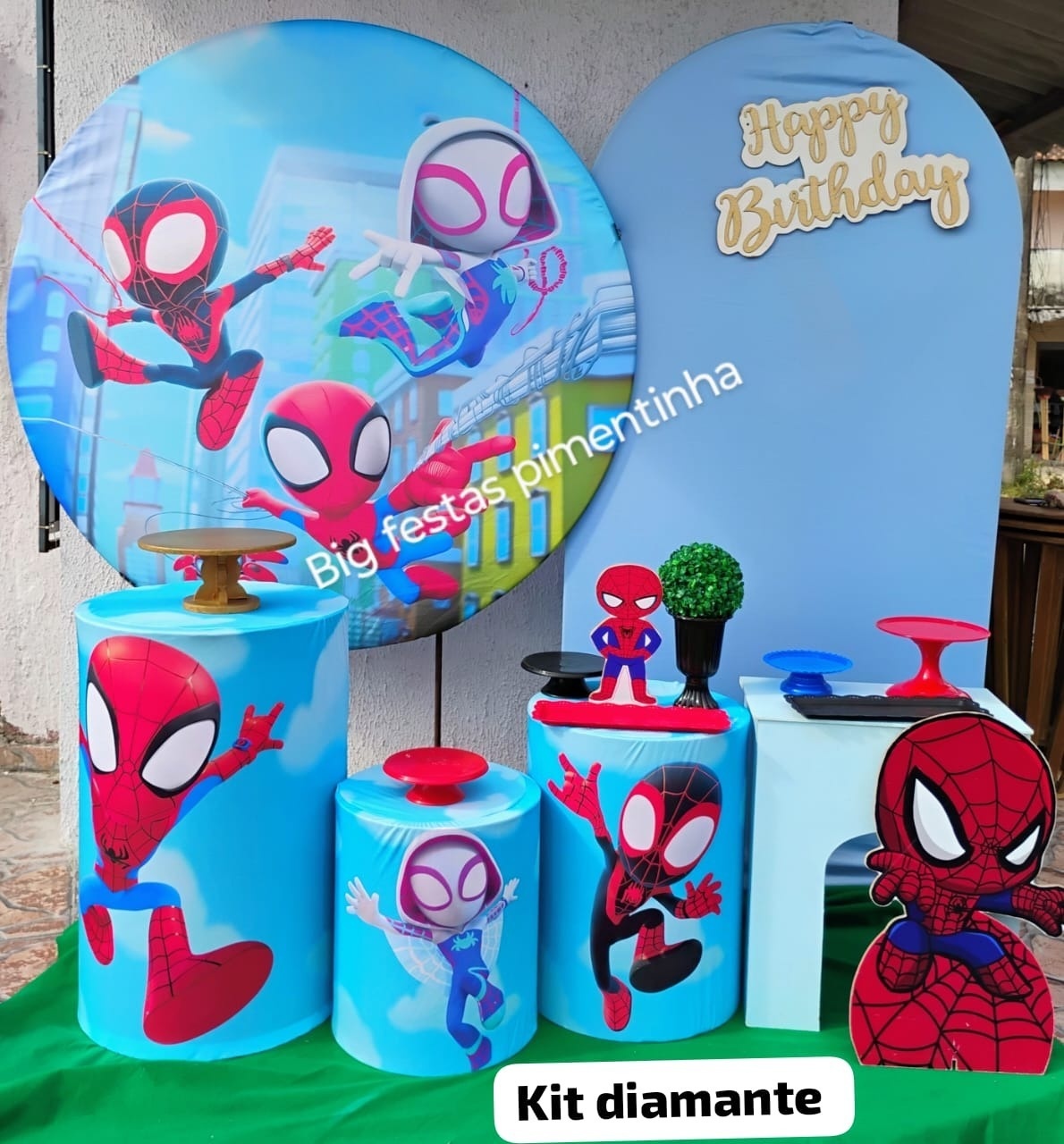 Kit Diamante Spider Man - big festas pimentinha