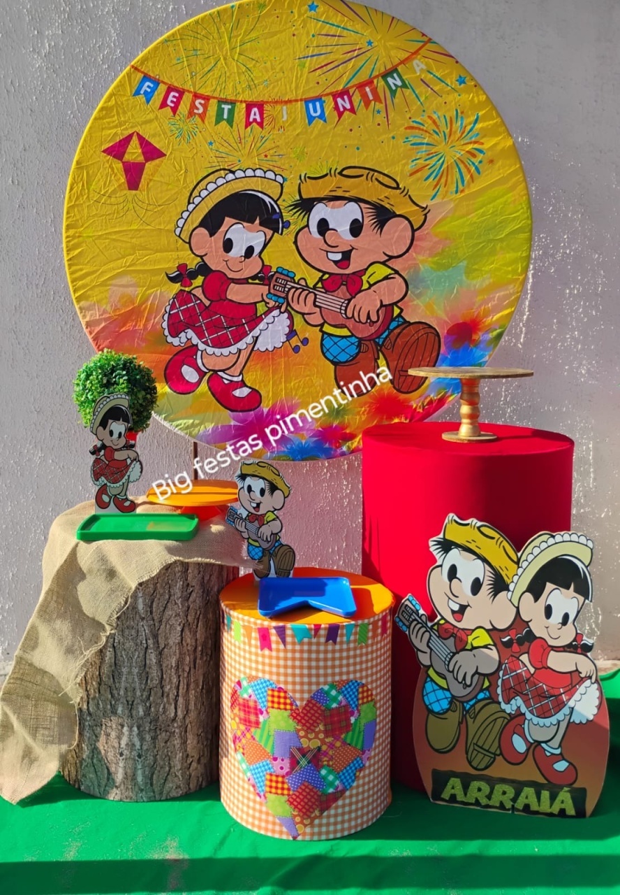Kit Prata Arraia Turma da Monica 2 - big festas pimentinha