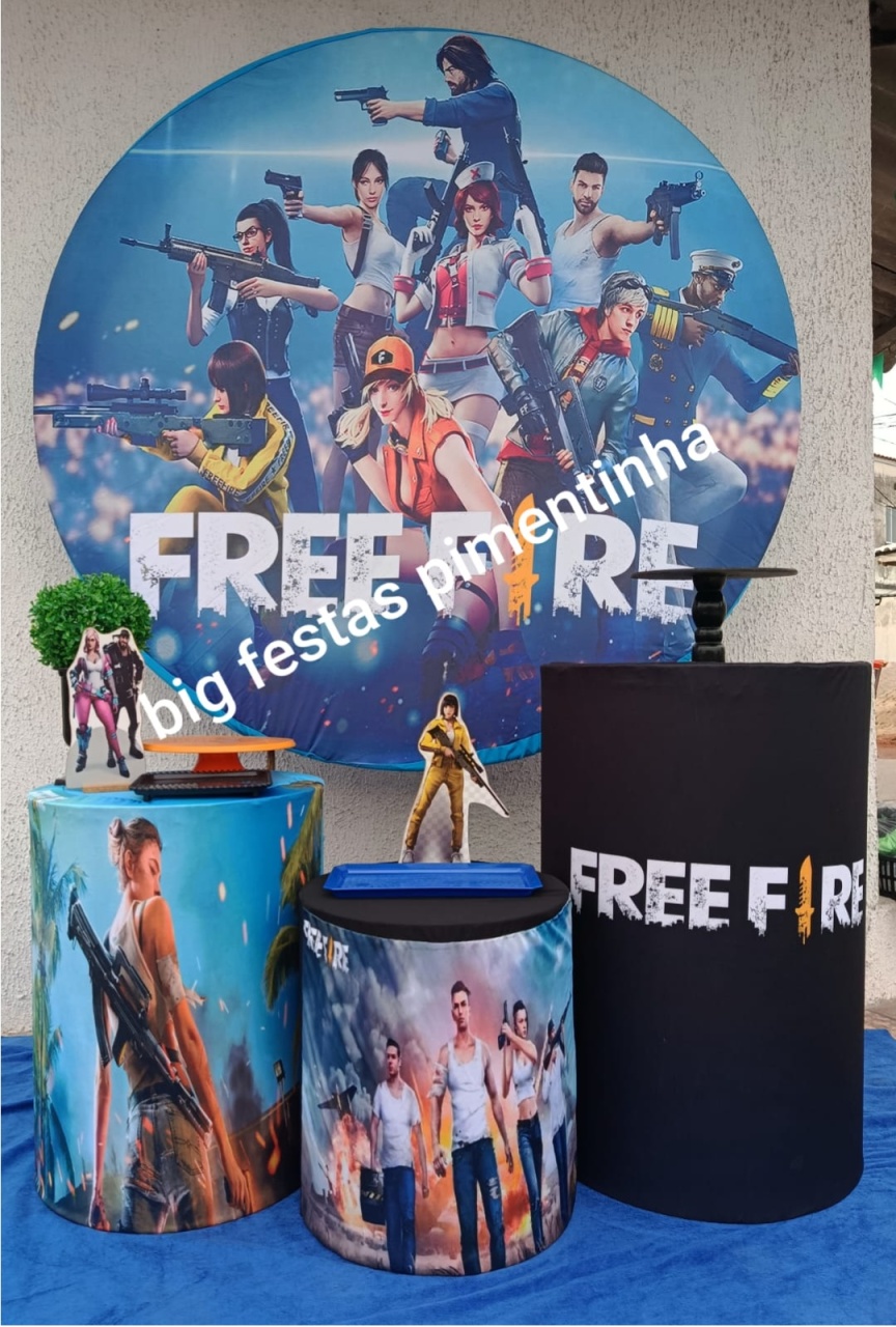 Kit Prata Free Fire 1 - big festas pimentinha