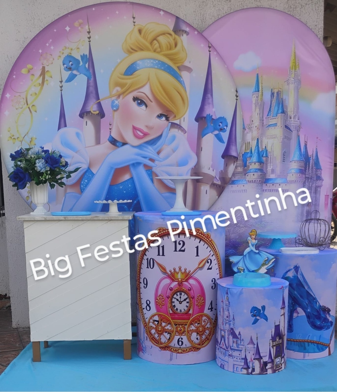 Kit Diamante Cinderela Novo Comoda - big festas pimentinha