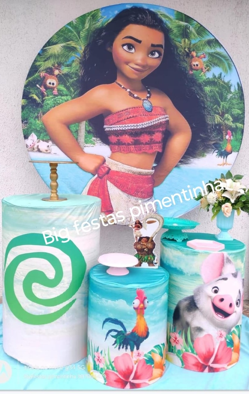 Kit Prata Moana Adulta - big festas pimentinha