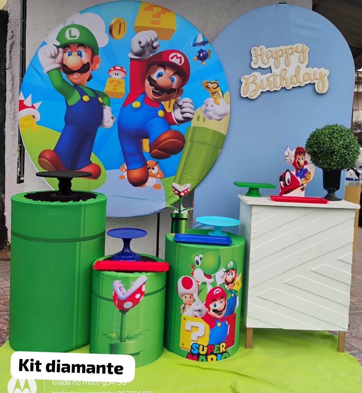 Kit Diamante Super Mario - big festas pimentinha