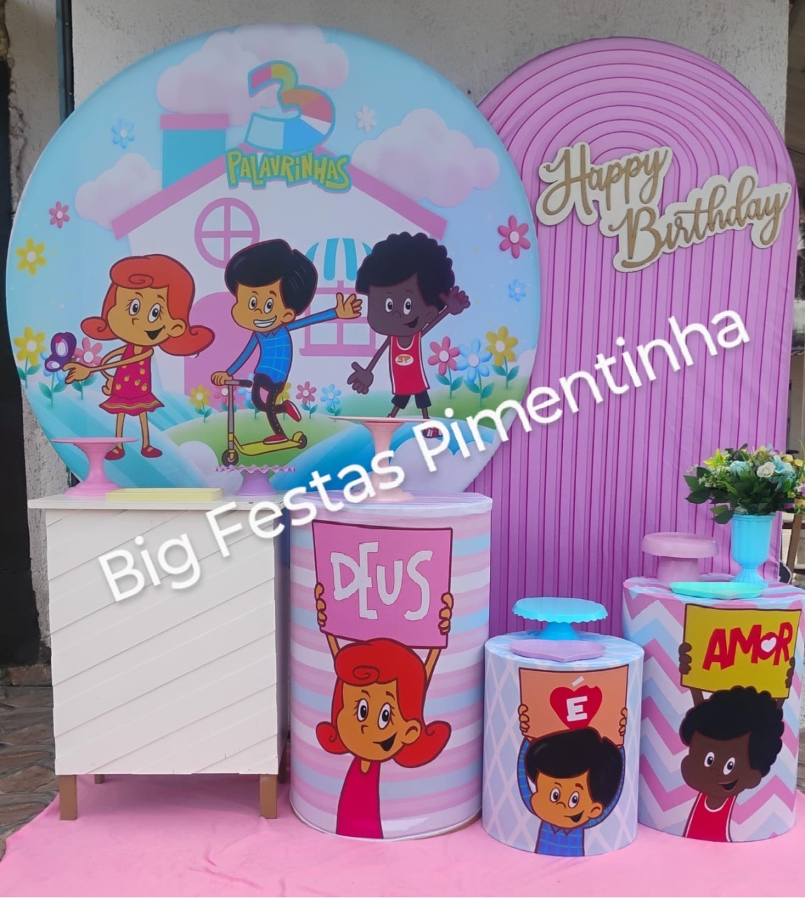 Kit Diamante Tres Palavrinhas 1 - big festas pimentinha