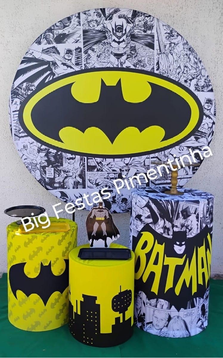 Kit Prata Batman  - big festas pimentinha