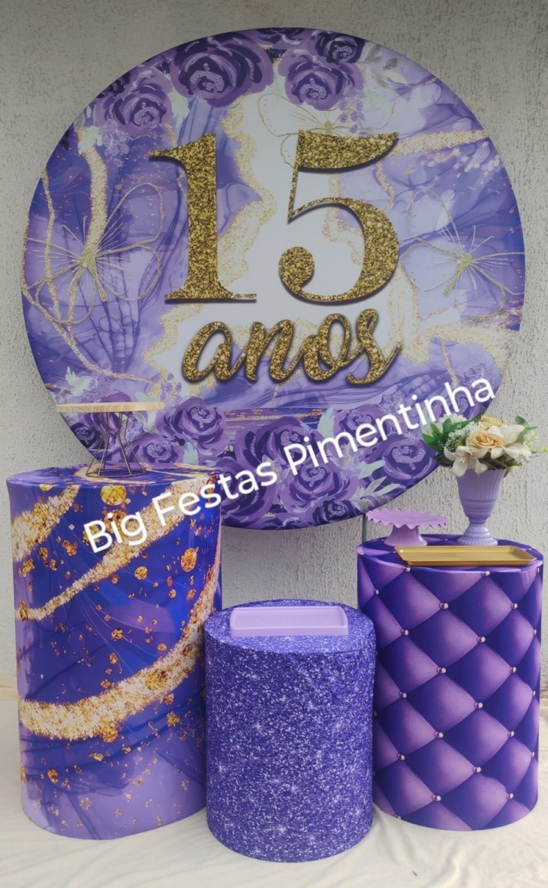 Kit Prata 15 Anos Lilais - big festas pimentinha