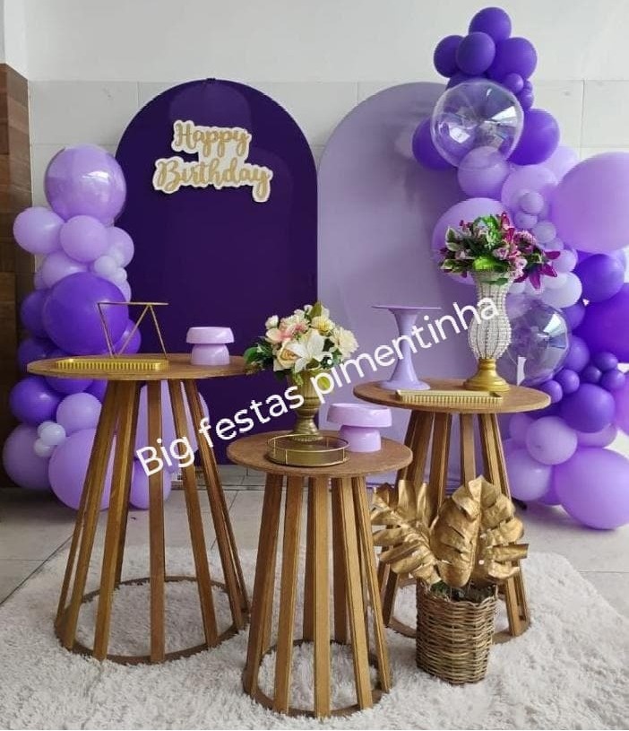 Decoração Roxo E Lilais 1  - big festas pimentinha