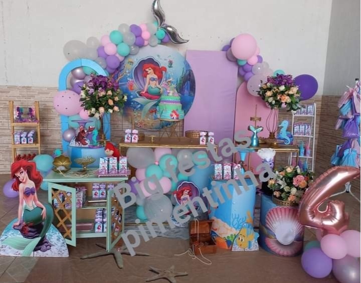 Decoração Ariel/ Pequena Sereia - big festas pimentinha