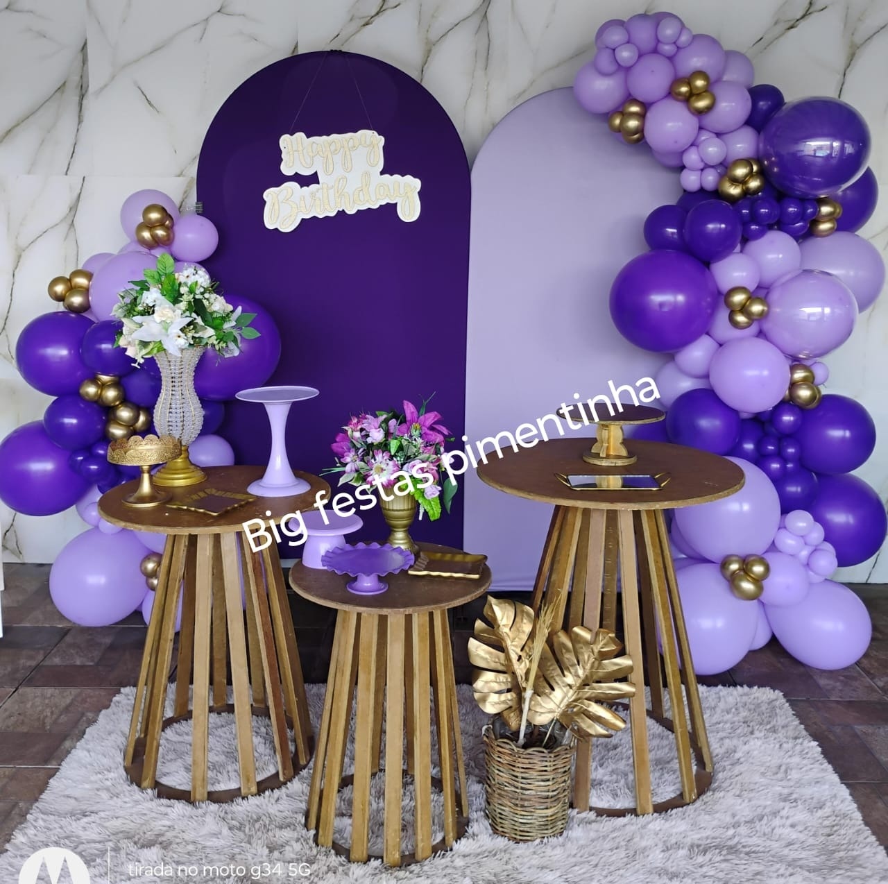 Decoração Roxo E Lilais - big festas pimentinha