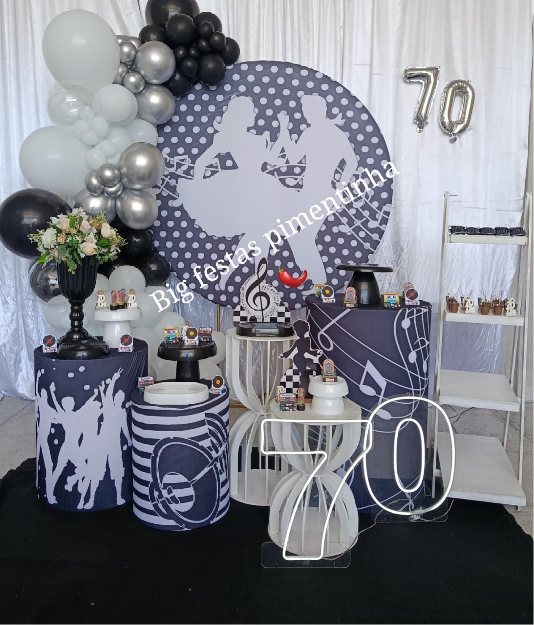Decoração Anos 70 - big festas pimentinha