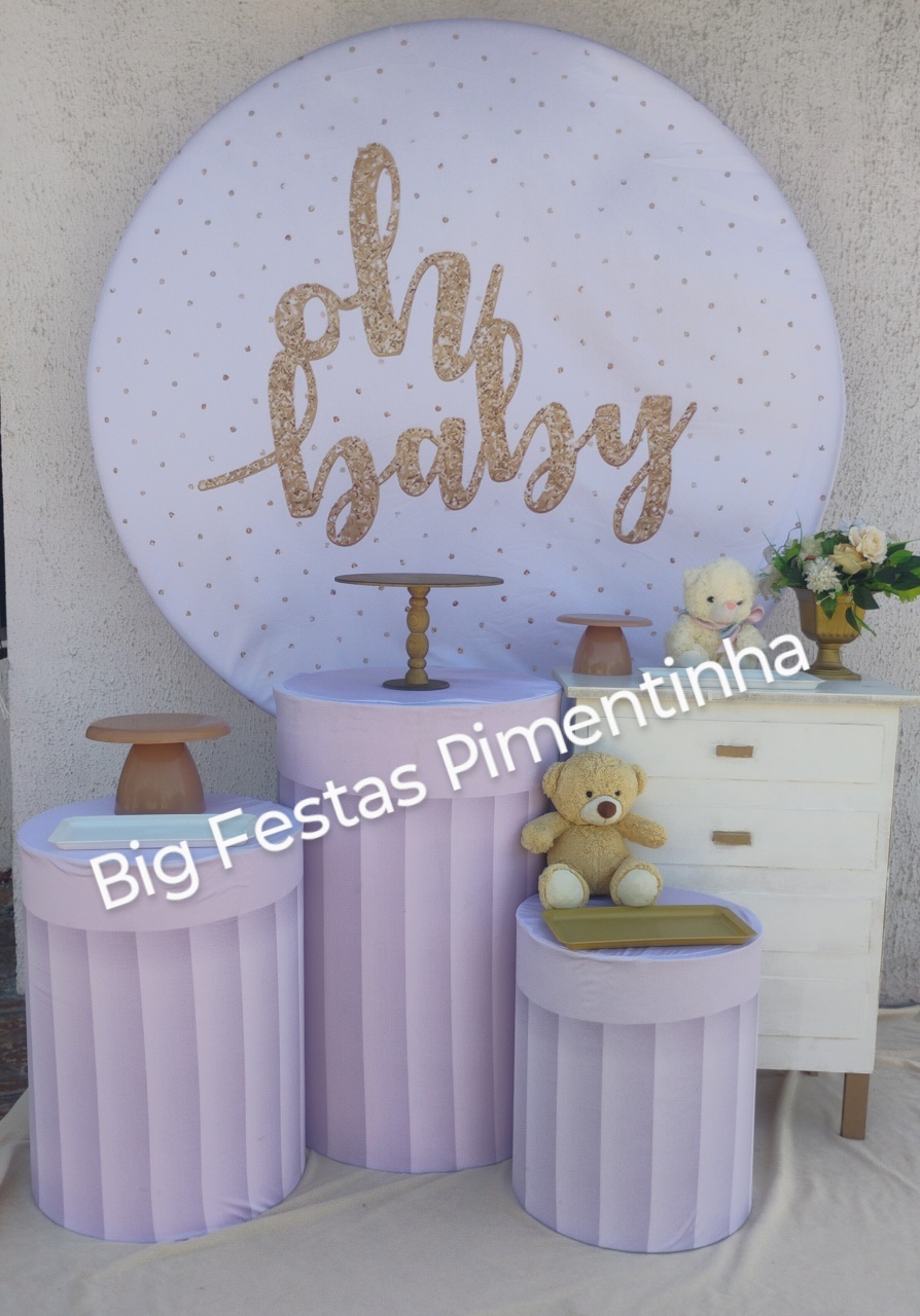 Kit Ouro Chá de Bebê Oh Baby - big festas pimentinha