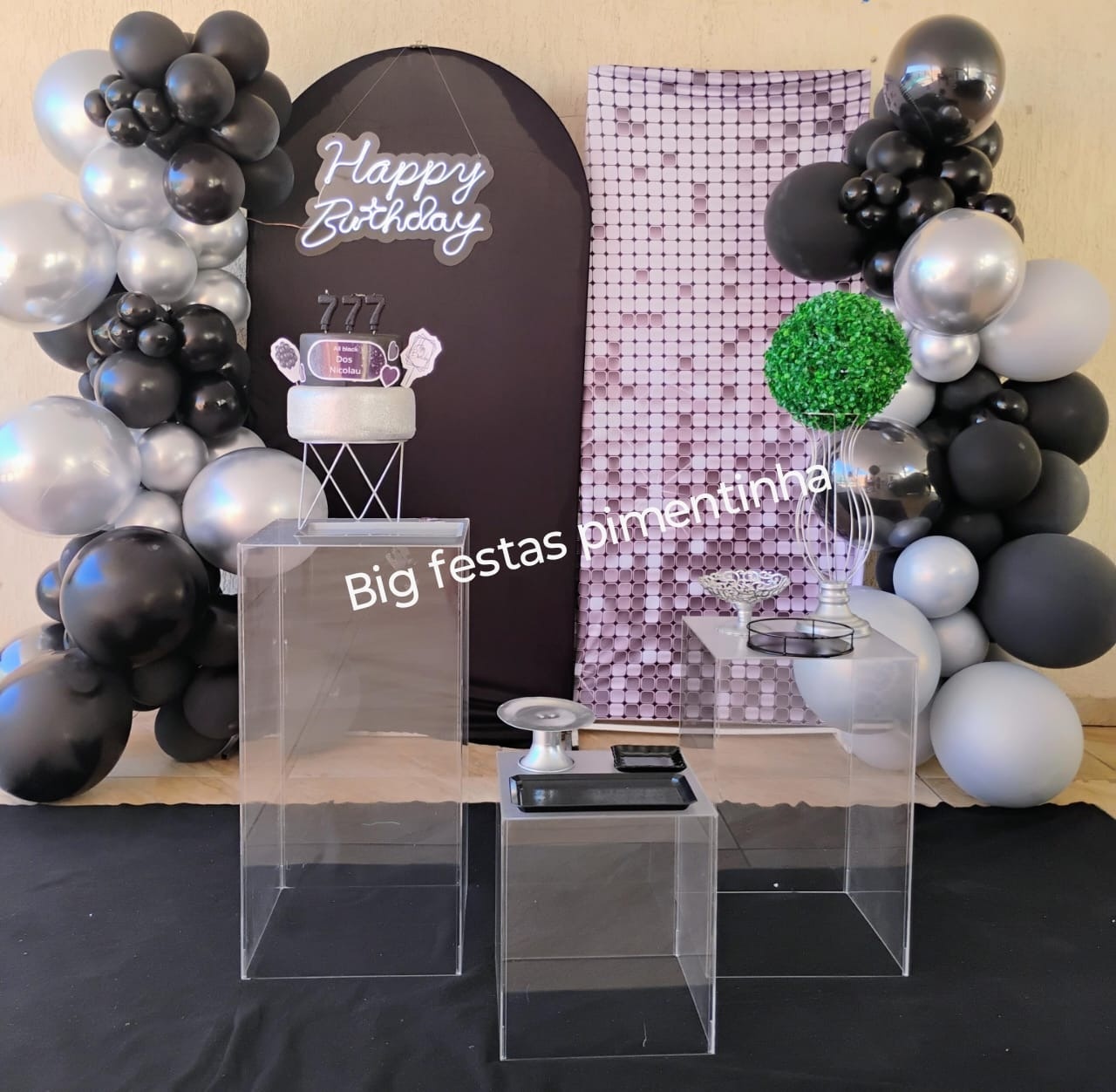 Decoração Preto E Prata 2 - big festas pimentinha