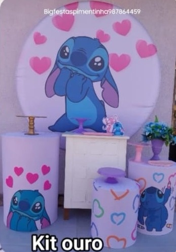 Kit Ouro Stitch 3 - big festas pimentinha
