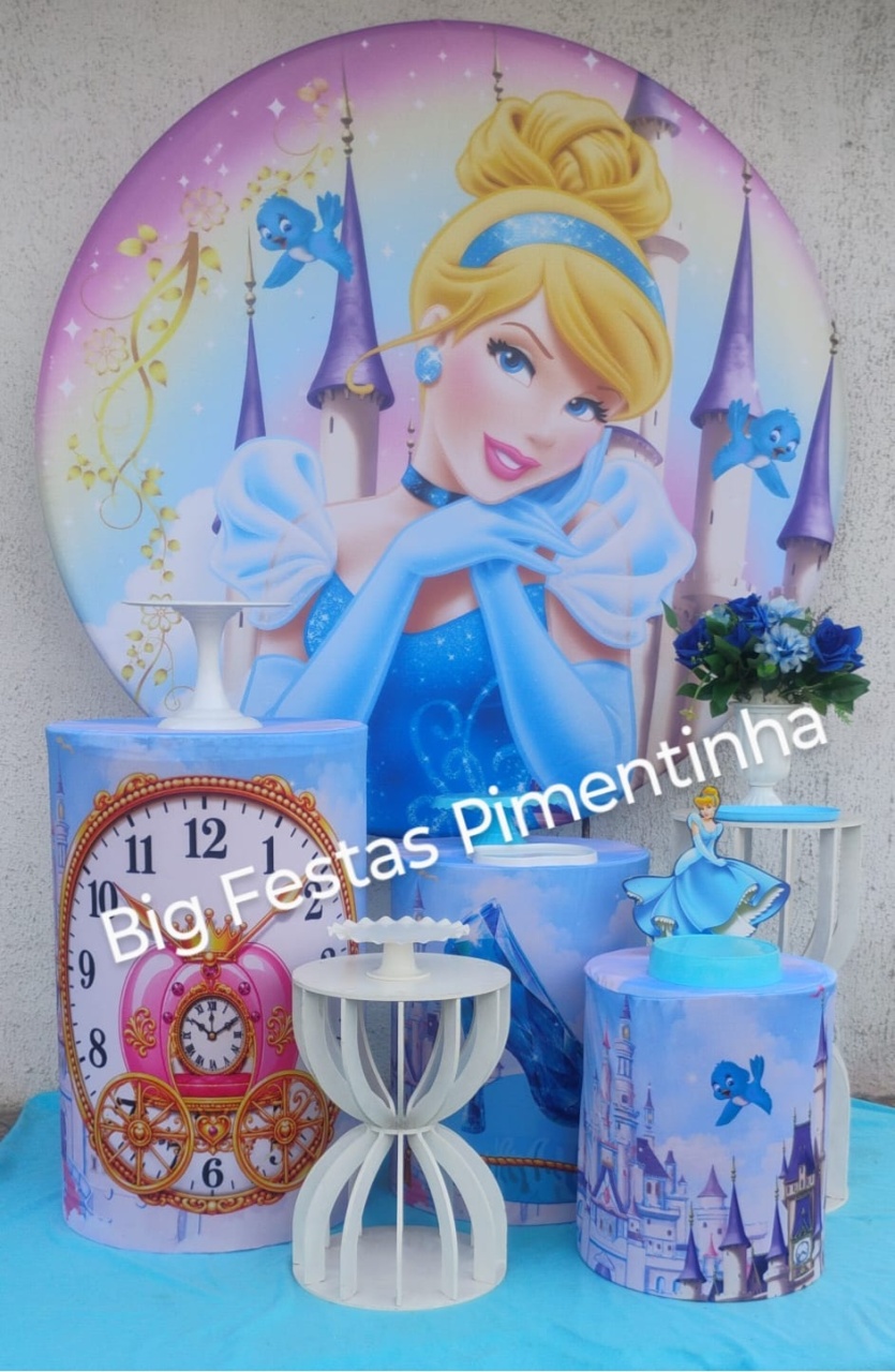 Kit Ouro Cinderela Novo Ampulheta - big festas pimentinha