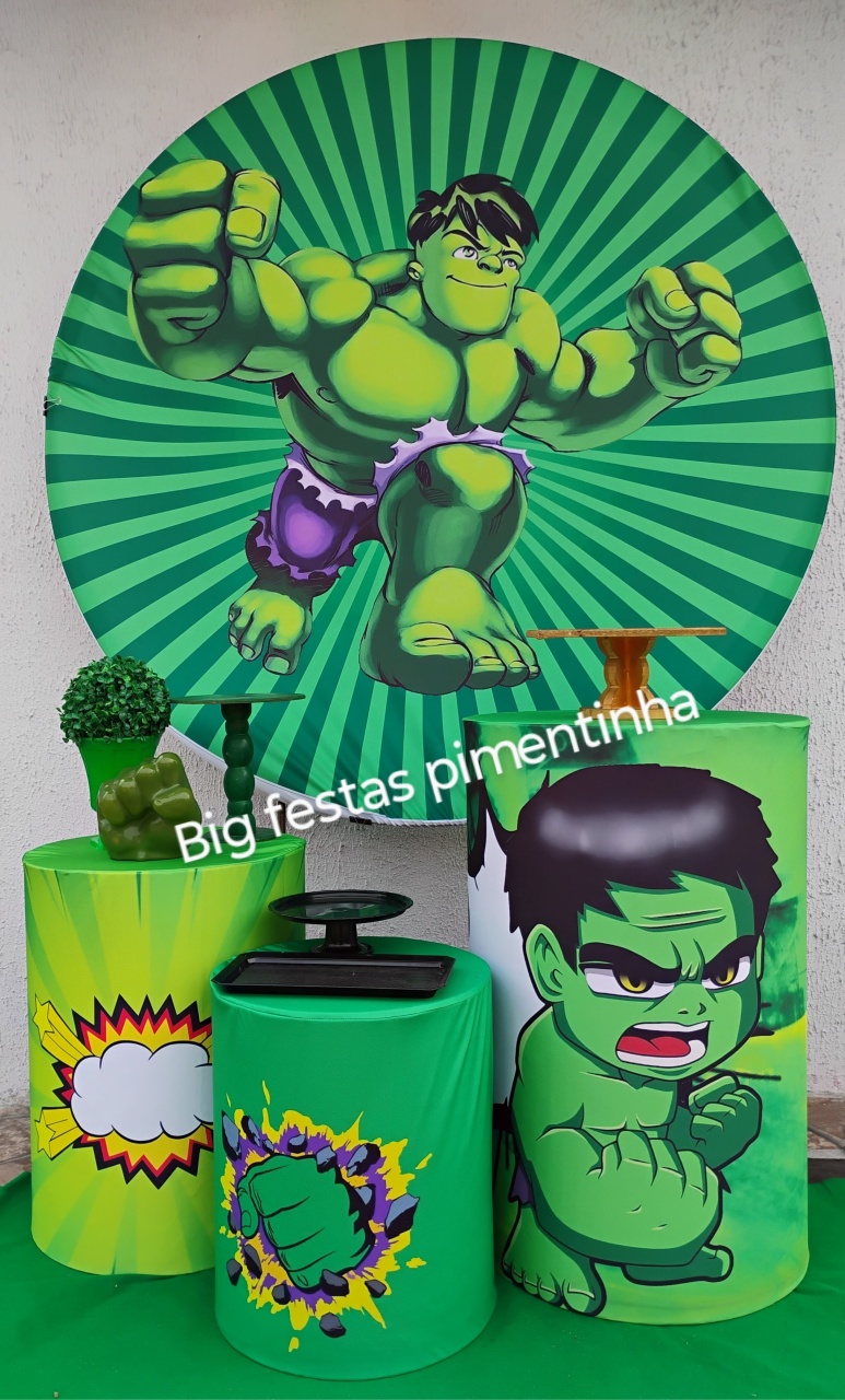Kit Prata Hulk  - big festas pimentinha