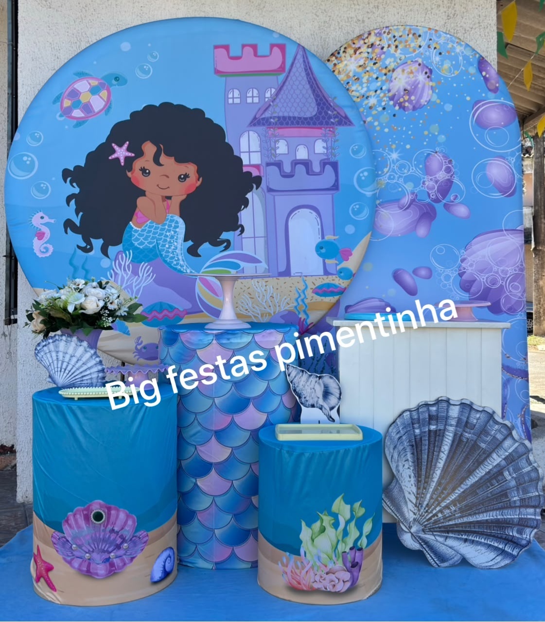 Kit Diamante Sereia Negra - big festas pimentinha