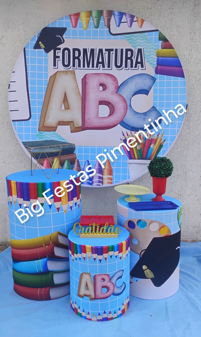 Kit Prata Formatura Abc - big festas pimentinha