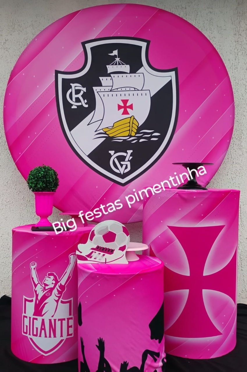 Kit Prata Vasco Feminino - big festas pimentinha
