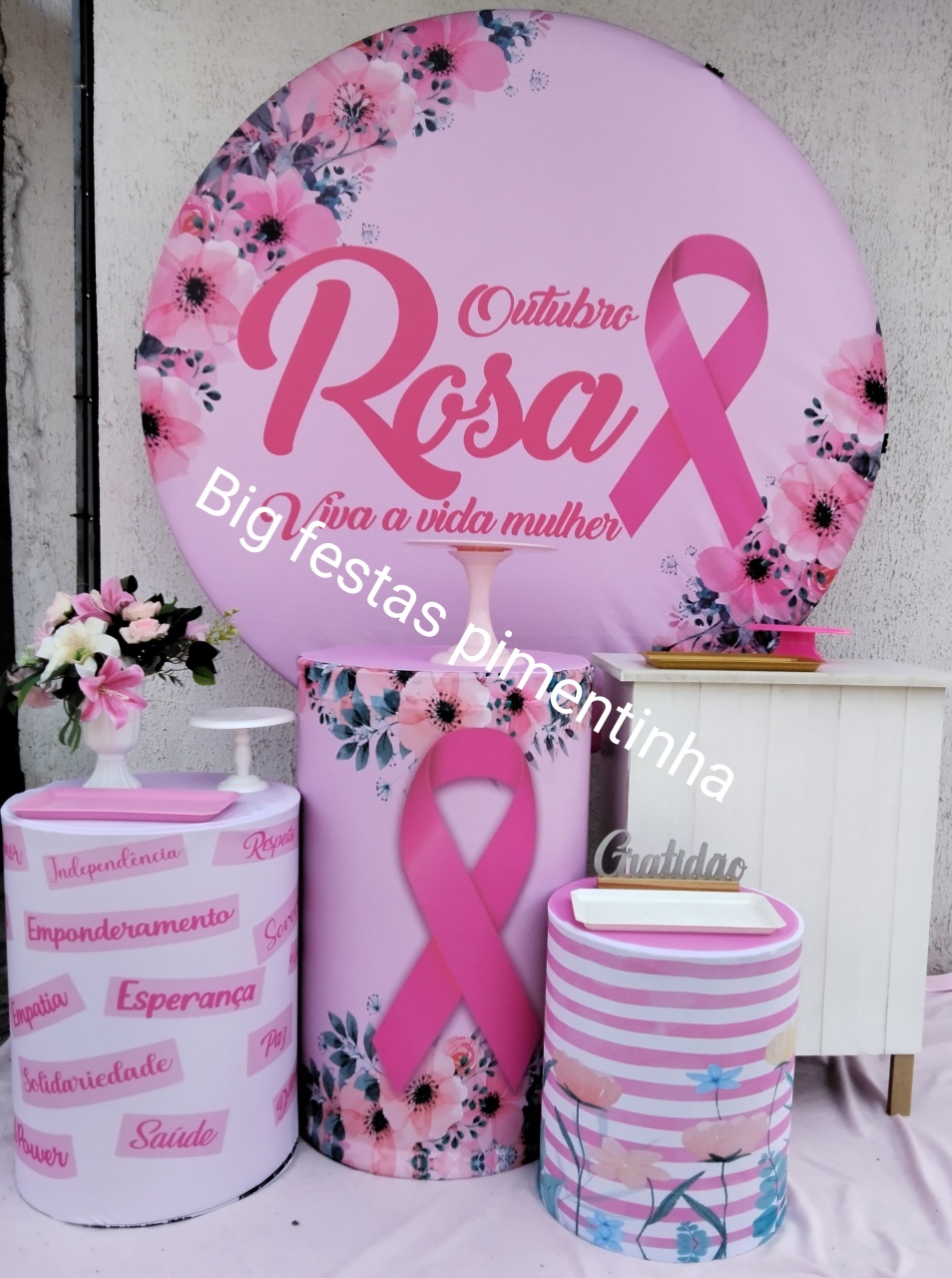 Kit Ouro Outubro Rosa - big festas pimentinha