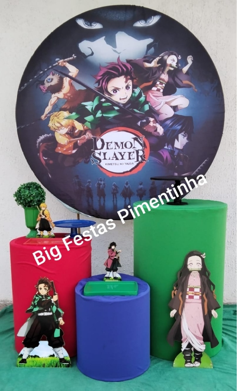 Kit Prata Demon Slayer  - big festas pimentinha