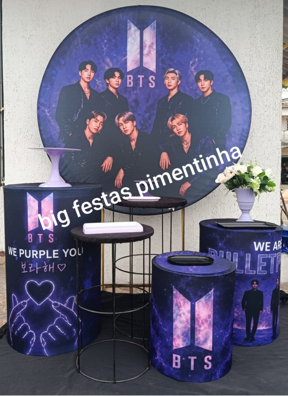 Kit Ouro Bts Preto - big festas pimentinha